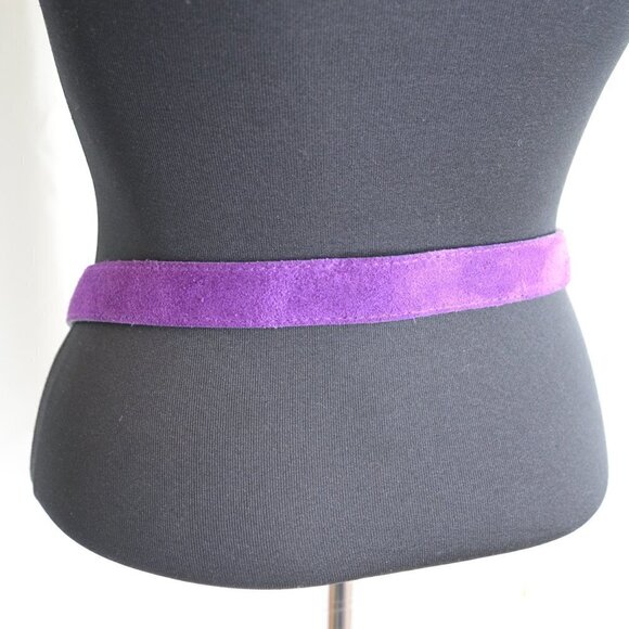 Vintage 90s Purple Suede Belt Sz S - Picture 3 of 5